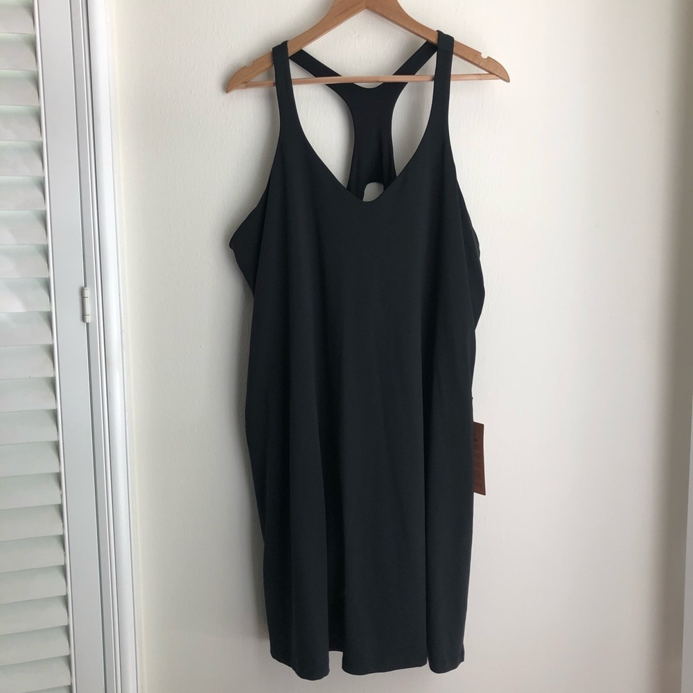 Girlfriend Collective size 6XL Black Lola V Neck Dress - Picture 2 of 7